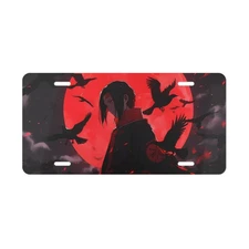 Itachi Uchiha Anime Car Front License Plate Tag Vanity Style Auto Metal Aluminum