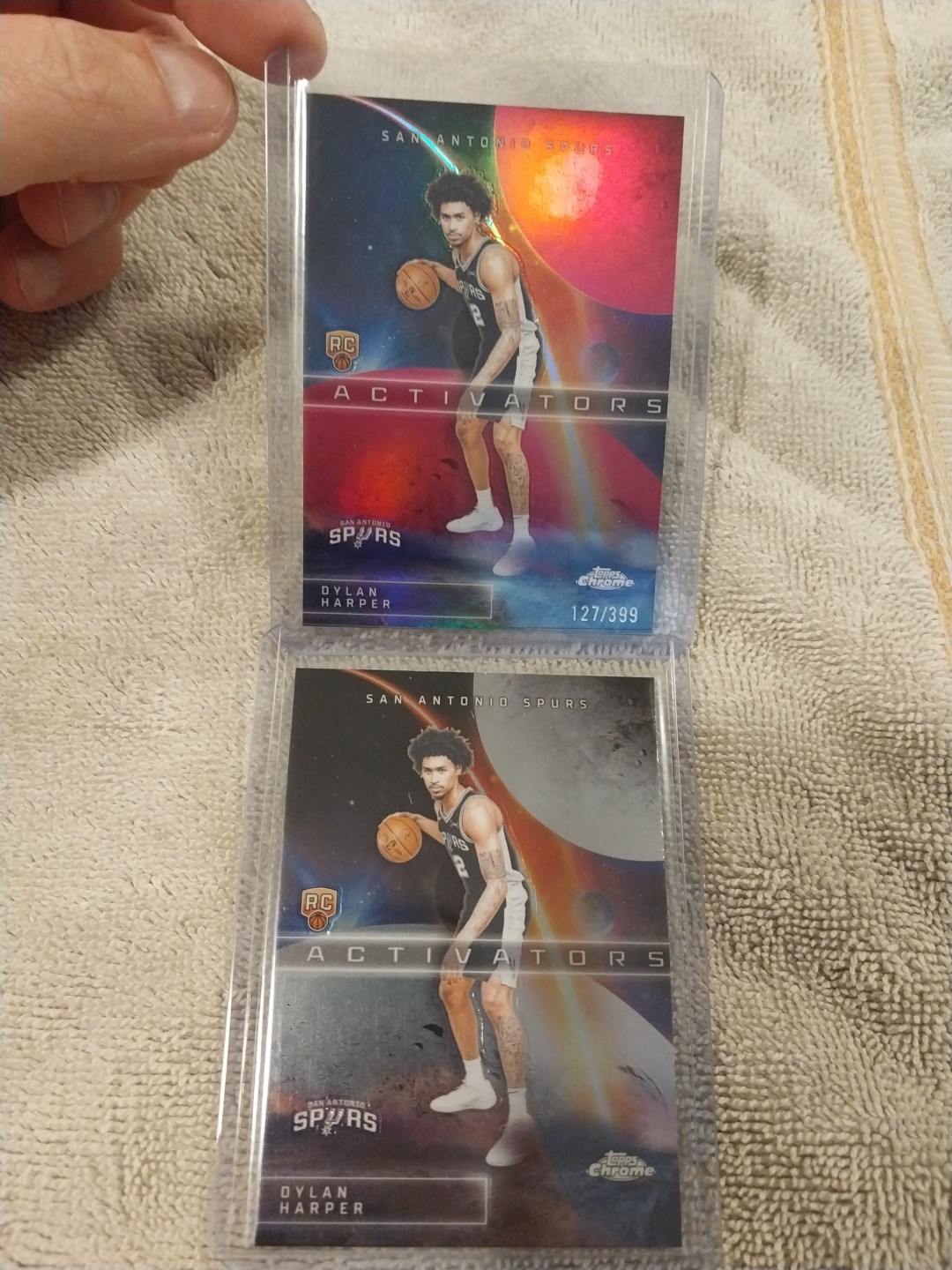 2025 Topps Chrome Dylan Harper Activators RC Magenta SP #127/399 + Base AC-12