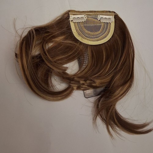 Bangs Clip-In Hair Extensions - Blonde and Brown - Picture 2 of 3
