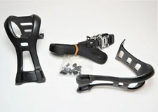 INVICTA MEDIUM TOE CLIPS BEAR TRAPS BICYCLE NYLON STRAPS AND MOUNTING HARDWARE