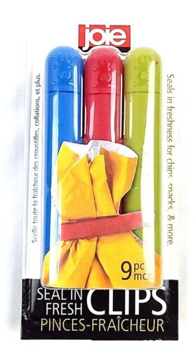 9 Pieces Joie Bags Clips-Reusable 3 inches Chips &amp; Other Kitchen Use Bags Clips 
