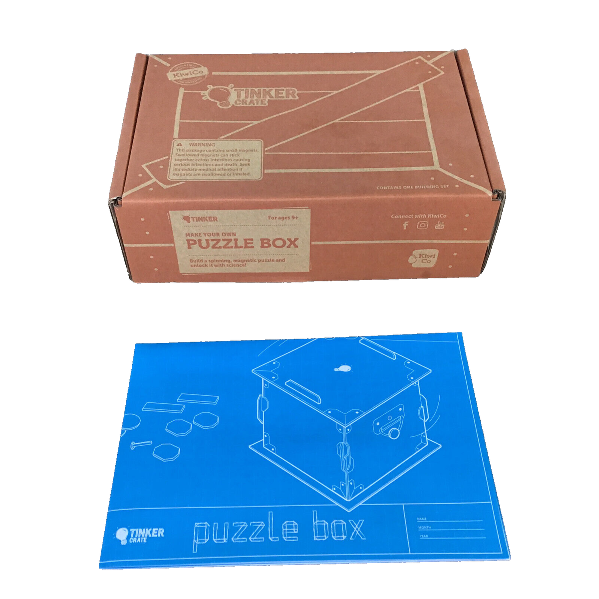 Kiwi Co Tinker Crate Puzzle Box Age 9+ #f1463-tbox STEM Science