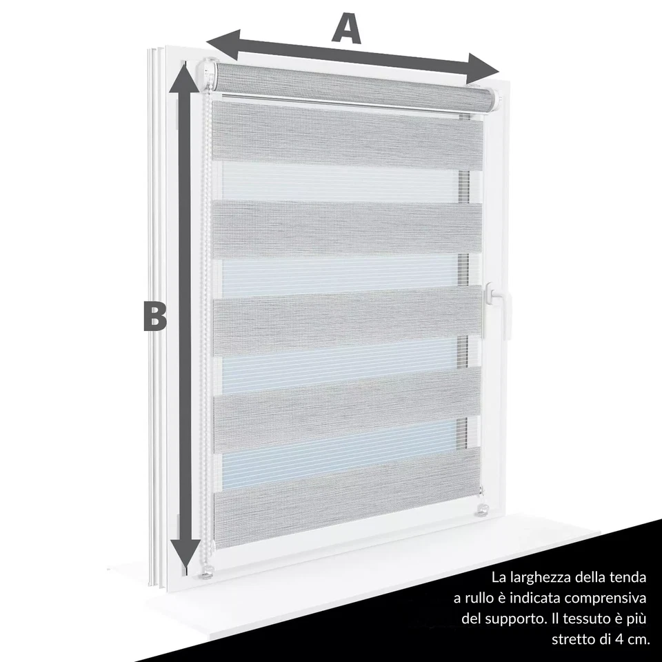 Tenda a Rullo Giorno e Notte senza Foratura Oscurante Dopprio Strato ROLLMAXXX® - Immagine 3 di 4