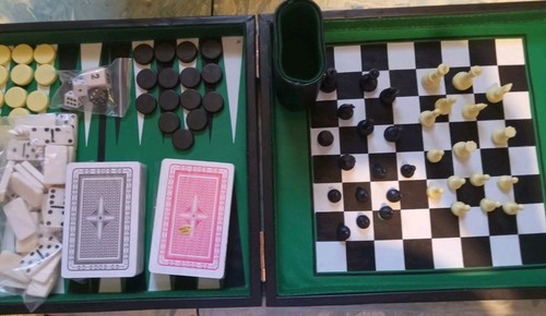 GAME PARLOR Games Mini Magnetic Pieces With Travel Case Cards Backgammon Chess - Picture 13 of 24