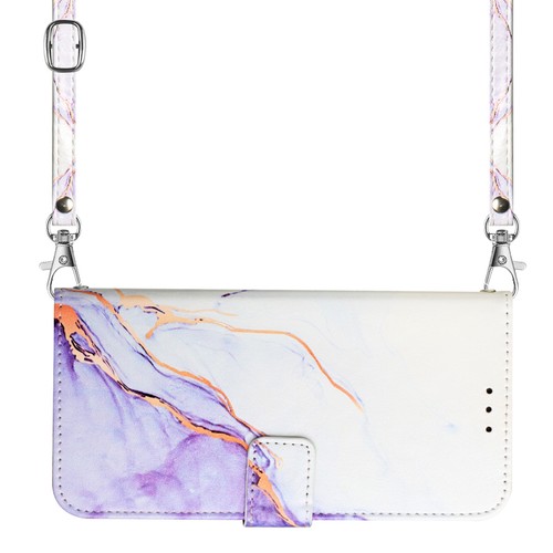 Für Samsung S24 A05 A55 A35 Marmormuster + Lanyard Flip Wallet Case Handyhülle - Picture 2 of 17