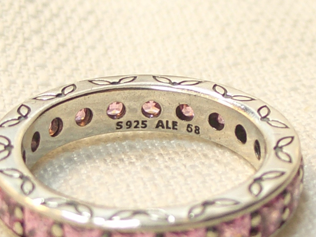 専用♥️ ARomantic New Pandora Sterling Infinity Pink CZ Band Ring Designed