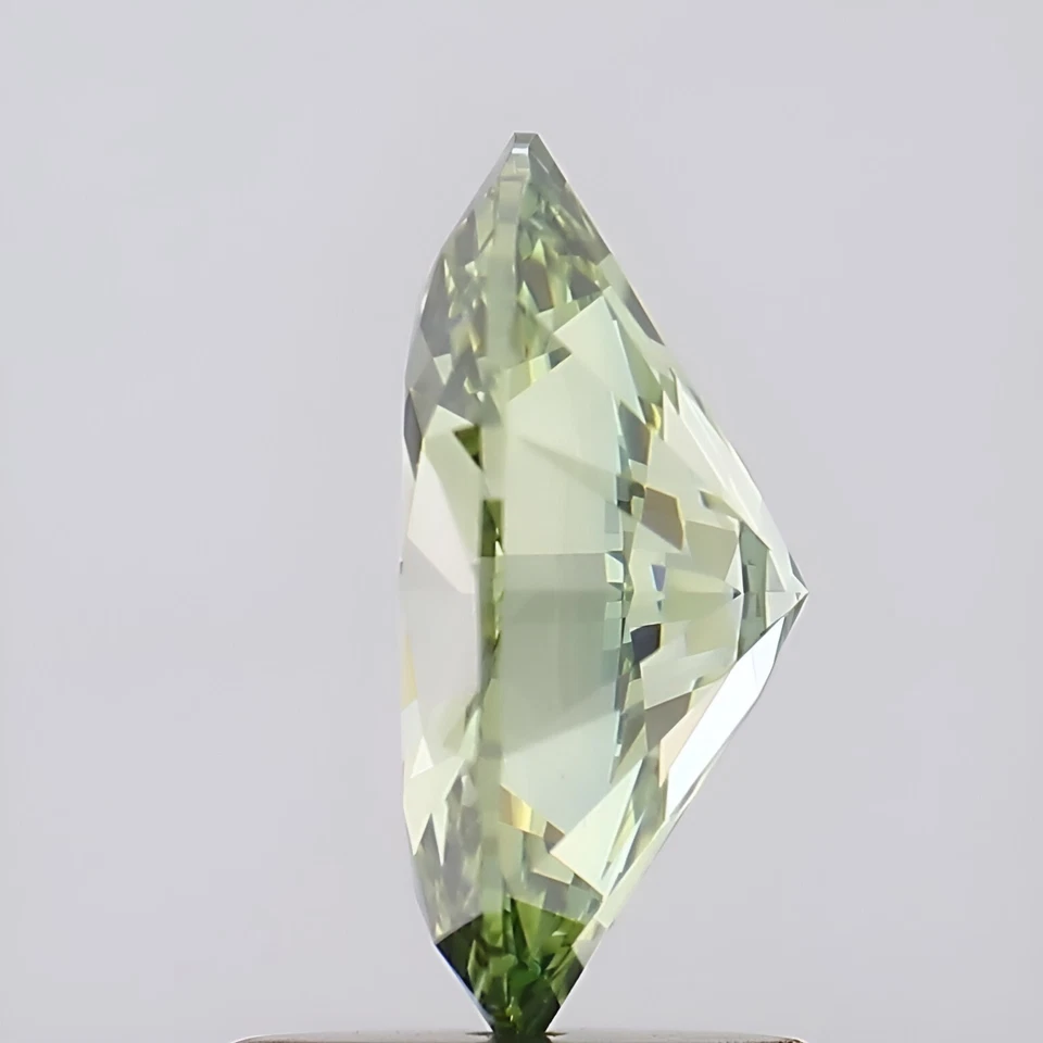 1.26ct Fancy Vivid Green IF/EX/EX Oval Lab-grown Loose Diamond IGI Certified - Image 4 of 4