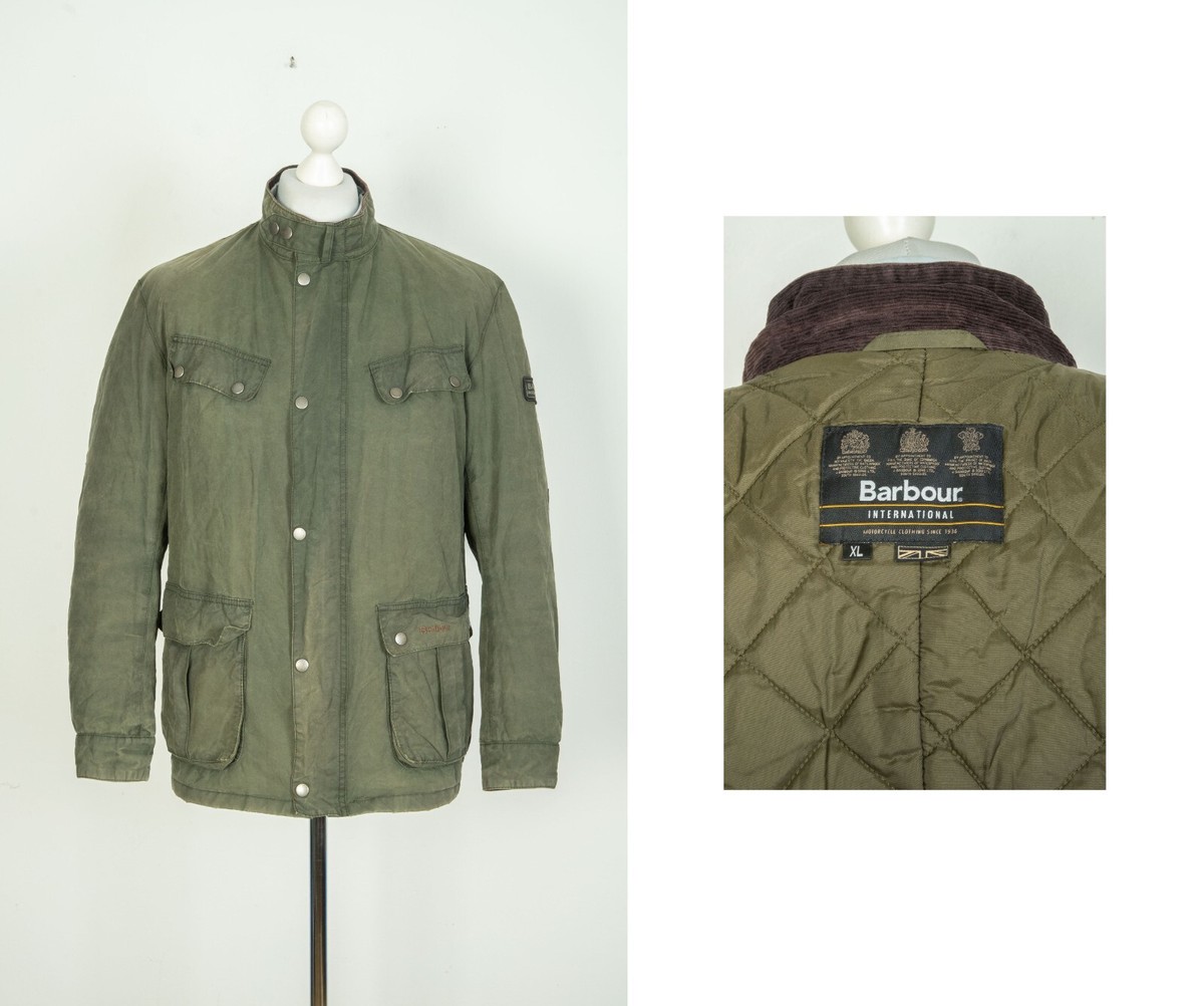 Barbour International Duke Wax Olive Men