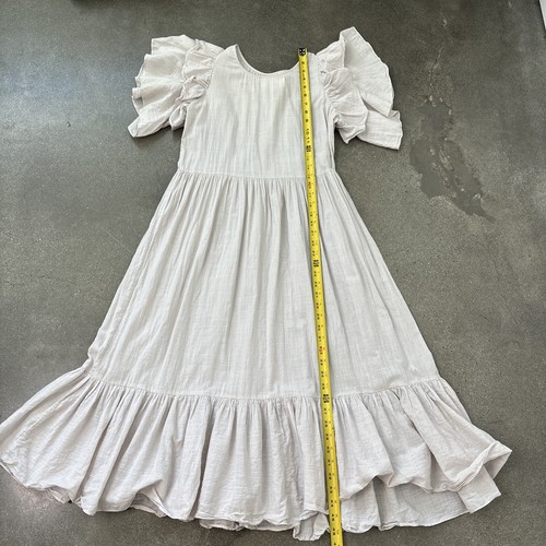 Dress By The GREAT. Beige Smocked Ready to wear lightweight cotton women’s sz 0 - Picture 11 of 13