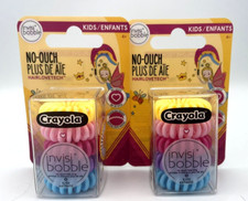 Invisibobble Crayola HairLoveTech no-ouch Hair Rings Kids Spiral LOT OF 2