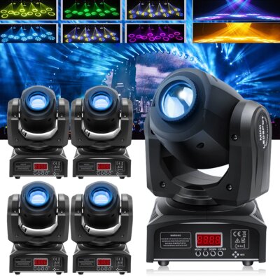 4X 80W LED 8GOBO RGB Moving Head Bühnenbeleuchtung DJ Lichteffekte DMX Spotlight