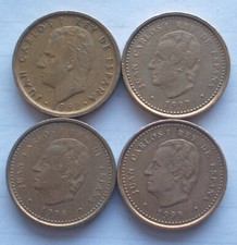 SPAIN 4 coins  100 pesetas 1992 - 1999