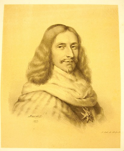 LITHOGRAPHIE de J-B MAUZAISSE 1823: Armand Jean du Plessis Cardinal de Richelieu