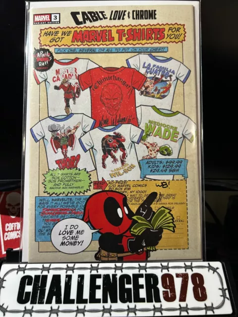 CABLE Love + Chrome #1 Matthew Waite SIGNED Trade-Dress w/ COA - DEADPOOL