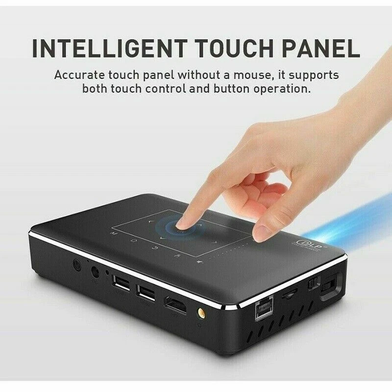 Newest DLP P10 Wifi Mini projector 4K HDMI USB Bluetooth android 6.0 2.4G/5G - Image 2 of 4