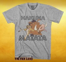 New Disney The Lion King Hakuna Matata Timon Pumbaa Men's Vintage Retro T-Shirt