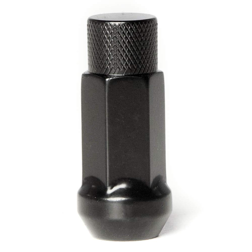 Forged Steel Extended Closed End Hex Lug Nut for Aftermarket Wheels: 12X1.5 Blac - Picture 3 of 7