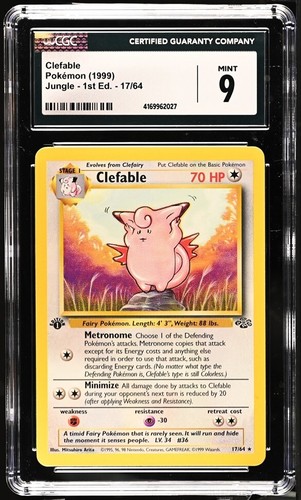 Clefable (1st Edition) graded CGC 9 for sale on eBay