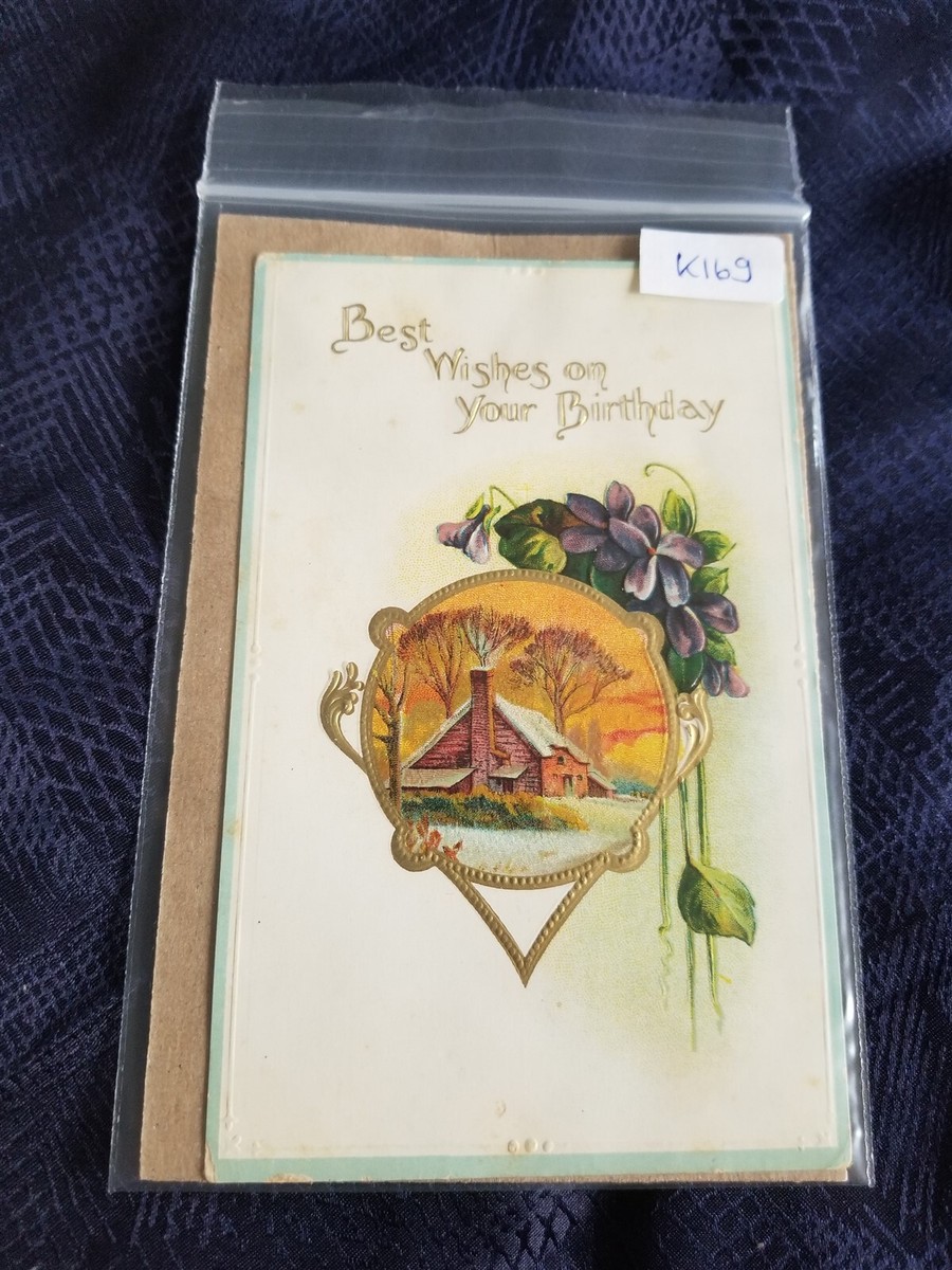 Antique Postcard - Birthday Greetings - Pre-1925 - Not