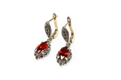 Gioielli turchi Hurrem Sultan's Ottoman's stile rubino goccia set regalo per anello donna - Foto 2 di 10
