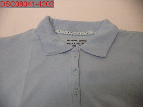 Galaxy by Harvic Girls Light Blue Short Sleeve Uniform Polo Shirt 16 78693500300 - Picture 3 of 9
