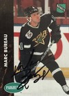Autographed Marc Bureau 1992 Parkhurst Dallas Stars hockey card (#302 RC) — photo 1