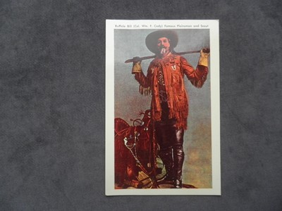 Vintage Postkarte Grüße von Buffalo Bill's Scout Rest Ranch North Platte, NE