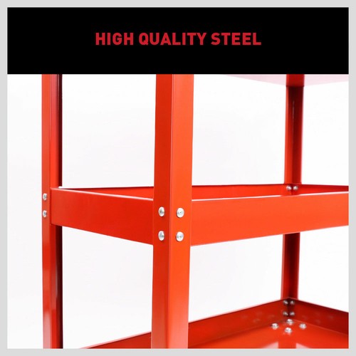 Heavy Duty 3 Tier Tool Cart Parts Steel Trolley Mechanic Storage Organizer Red - Picture 6 of 10