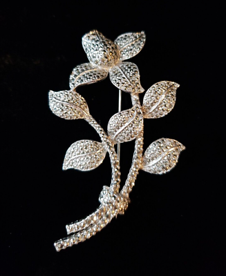 Broche Vintage Signée SPHINX Avec Strass - Métal Doré Et Brillants - Excellent état