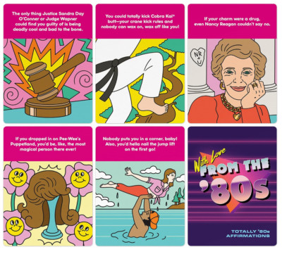 Knock Knock Totally 80s Affirmations Card Deck by Knock Knock 50 Cards Book NEW