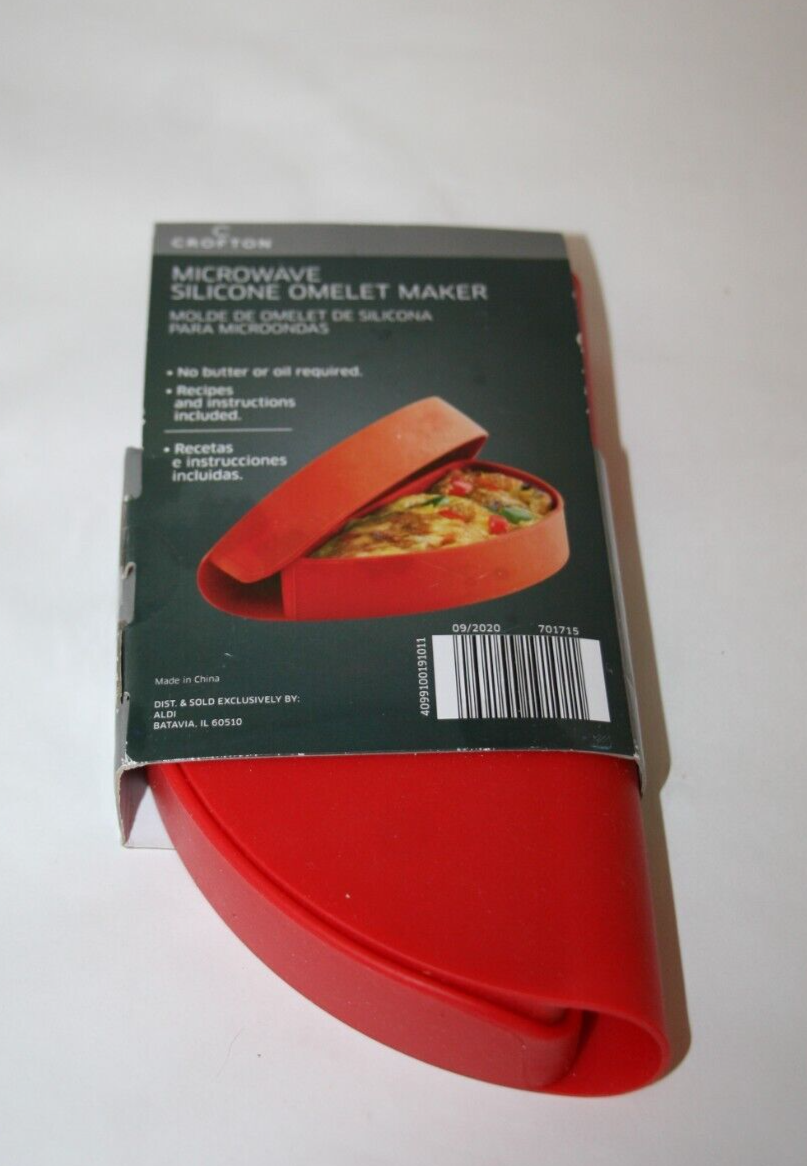 Crofton Red Microwave Silicone Omelet Maker BPA Free Dishwasher Safe