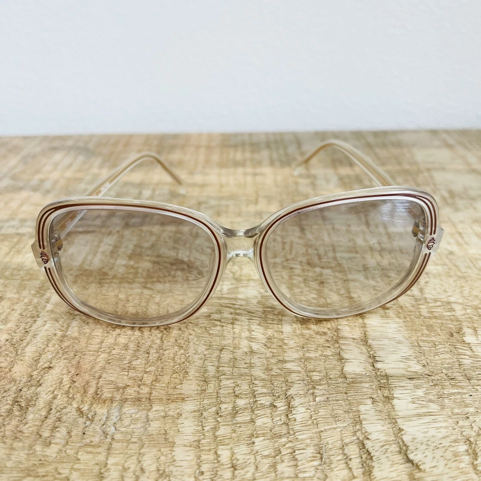Vintage Rochas eyeglasses 032 MOD Handmade In France Frames Only Silver Full Rim - Image 2 of 4