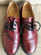 Vintage Doc Dr Martens Oxblood Oxford Shoes Mens Size 8 Womens 6 Made in England