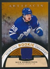 2021-22 Upper Deck Artifacts Year One Rookie Sweaters Nick Robertson Jersey