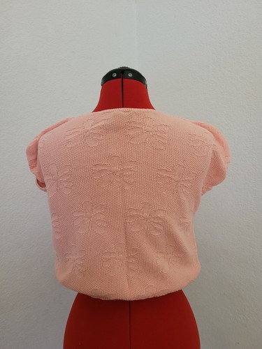 Gilet pull haut tricot rose Society Sportswear années 60 vintage streetwear  - Photo 3/5