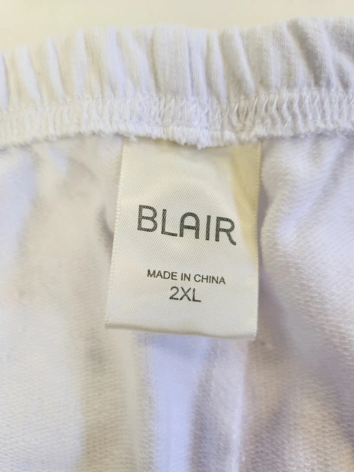 Blair Mujer Talla Grande 2XL Blanco Legging Pantalones Cortos Bolsillos Detalle Pierna Foto 3 de 4