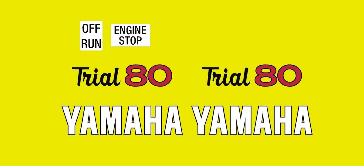 Yamaha TY80 Graphics stickers decals transfers TY 80 Trial
