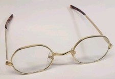 Vintage 529 Japan Eyeglasses Octagon Frames Gold Tone/ Tortoise Shell Earpieces