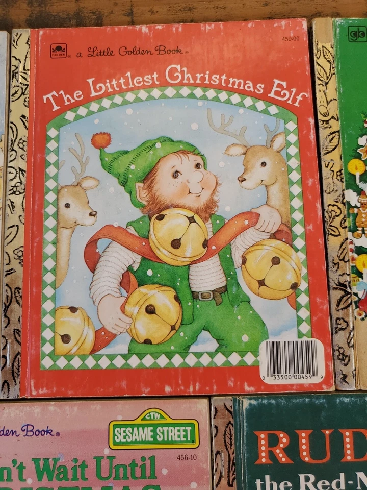 Lot Of 5 Little Golden Books Christmas RUDOLPH, Sesame Street, Elf, Holidays - Image 4 of 4