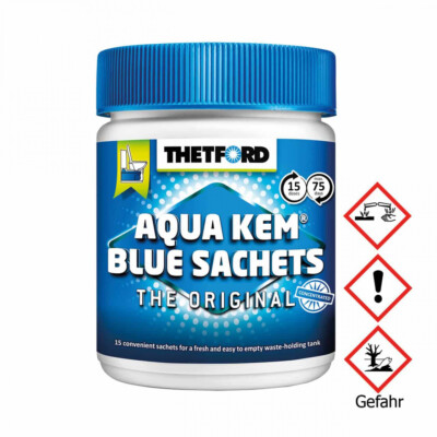 Aqua Kem Blue Sachets 15 Stück Sanitärzusatz für Campingtoilette Toilettenzusatz