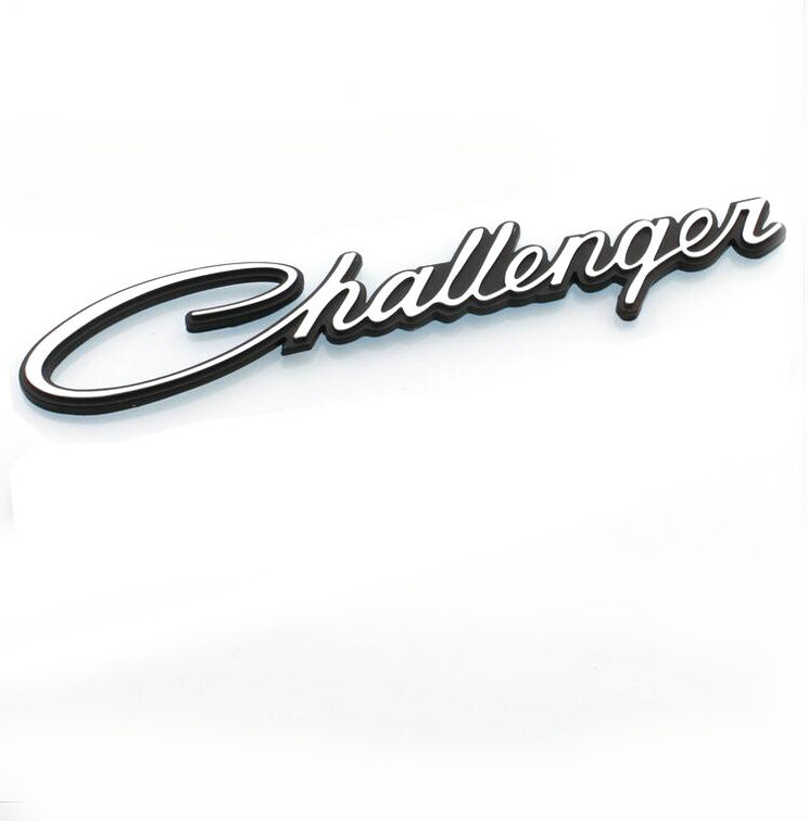 2x OEM Chrome Challenger Emblem Badge fits Decal Replacement Chrysler