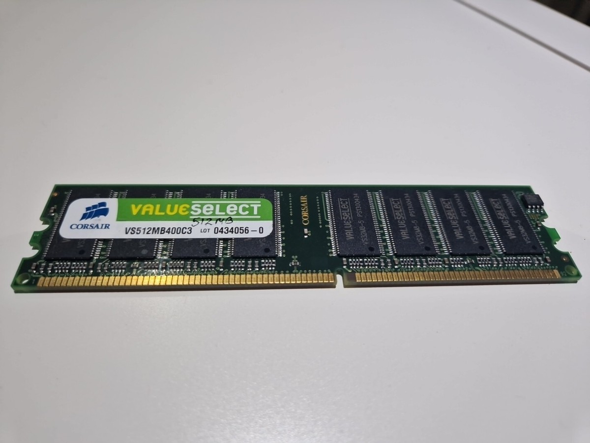 CORSAIR PC3200 512MB 32Mx64 non-ECC 184ピンDIMM unbuffered VS512MB400 cm3dmju Corsair VS512MB400 1GB 2x 512MB PC3200U DDR SDRAM 400 184