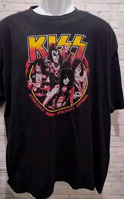 KISS Rock and Roll All Night Men's 2XL Black T-Shirt Classic Rock Band 