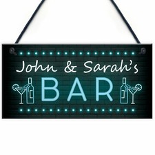 Home Pub Bar Personalised Sign Plaque For Man Cave Garden Bar Home Pub Gifts