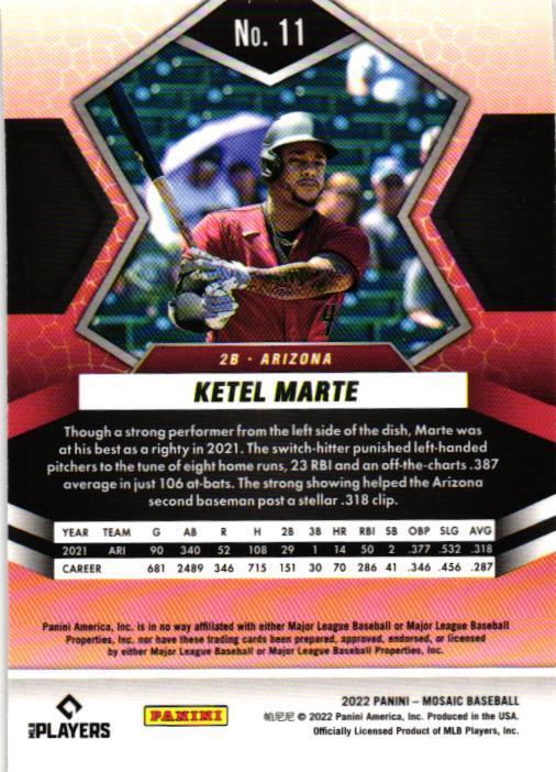 2022 Panini Mosaic #11 Ketel Marte | eBay