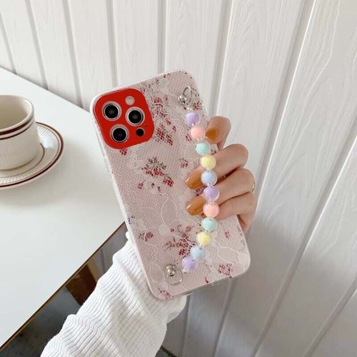 For iPhone 13 12 11 Pro Max XS XR X 8 7 Pearl Wrist Chain Shockproof Case Cover - Picture 5 of 14