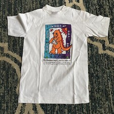 Vintage Dinosaur Single Stitch Made Usa T Shirt Bulasaurus Sz Medium Youth New