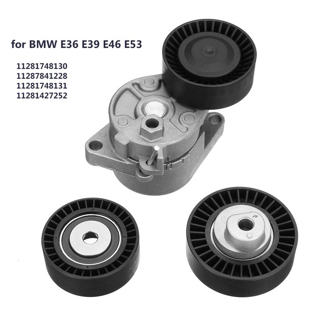 Serpentine Belt Tensioner Pulley Kit 11281427252 for BMW E36 E39 E46