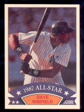 1988 Score DAVE WINFIELD New York Yankees All Star Box Bottom Card