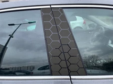 2X Honeycomb PVC Car B-pillar Stickers Auto Center Column Decoration Decal